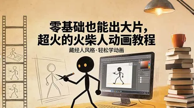 （17464期）零基础也能出大片，超火的火柴人动画教程（藏经人风格）-Tox源码网