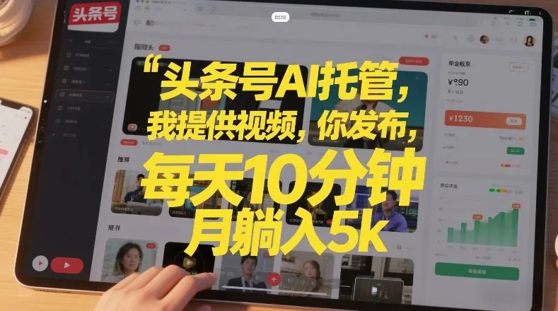 头条号AI托管，每天10分钟，月躺入5k+【揭秘】-Tox源码网