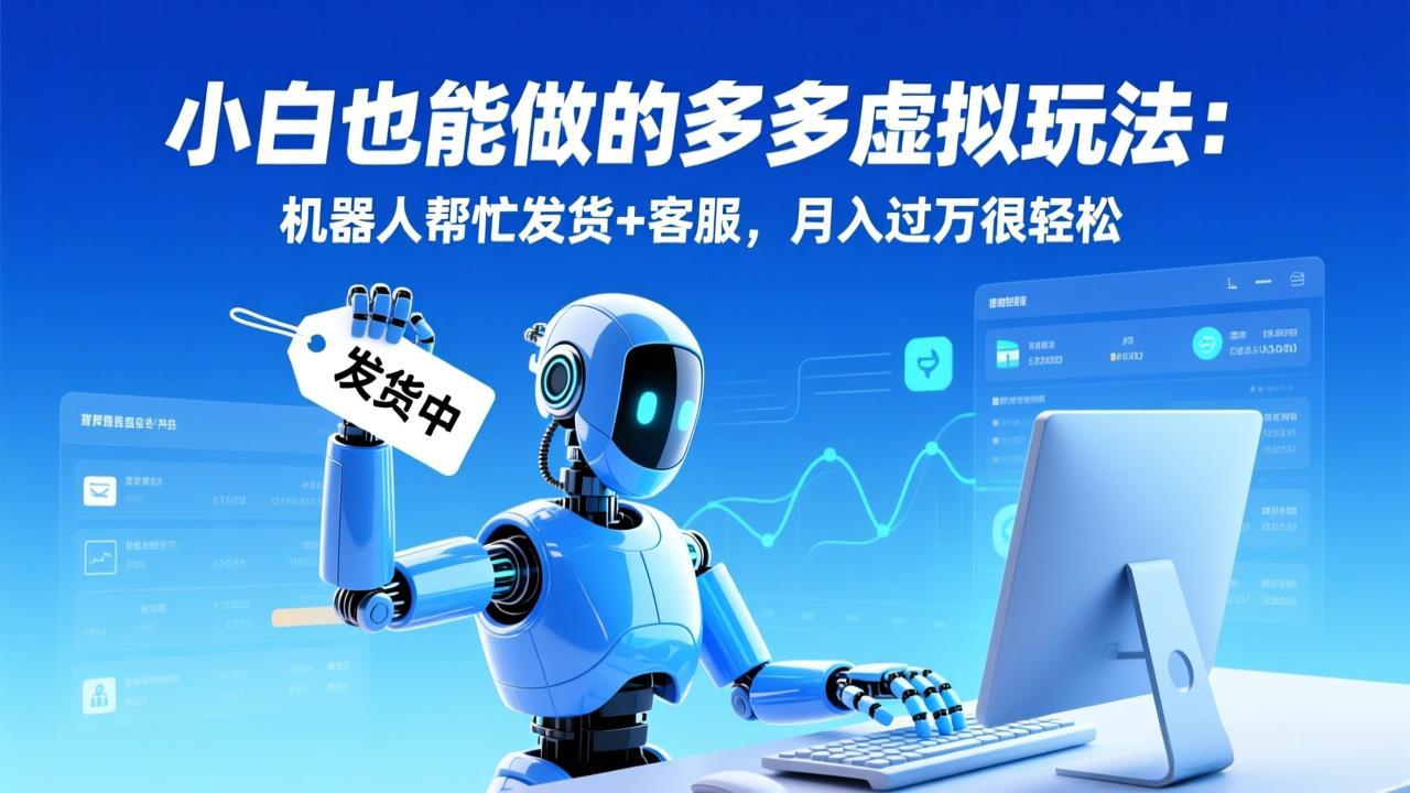 小白也能做的多多虚拟玩法：机器人帮忙发货+客服，月入过万很轻松-Tox源码网