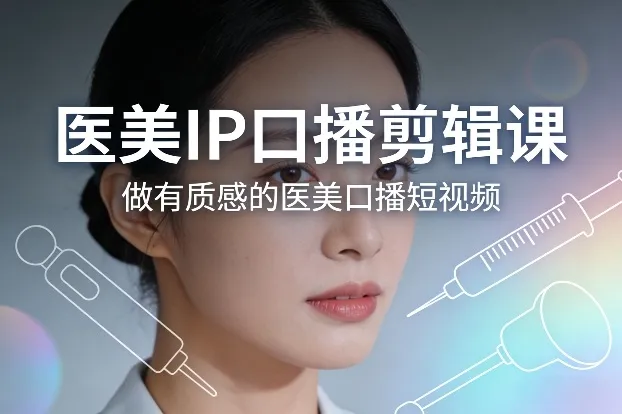 医美IP口播剪辑课，做有质感的医美口播短视频-Tox源码网
