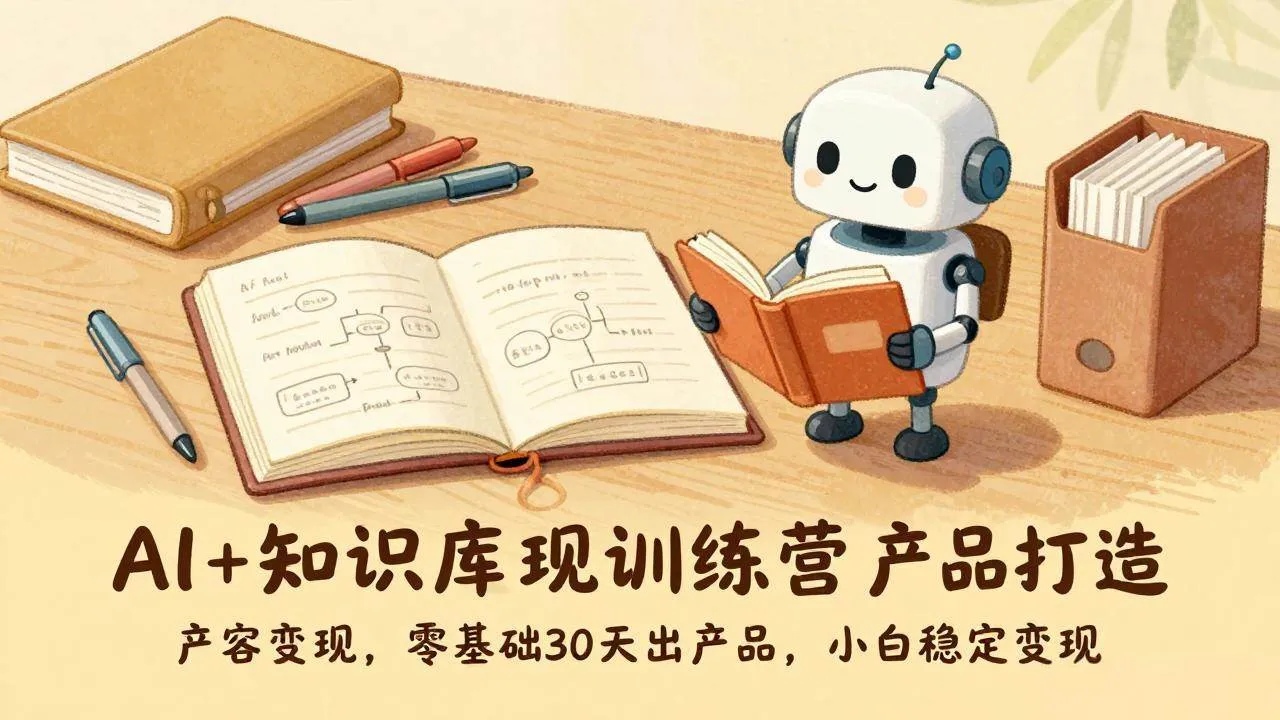 （17323期）AI+知识库变现训练营，产品打造、内容创作、全平台变现，零基础30天出产品，小白稳定变现-Tox源码网