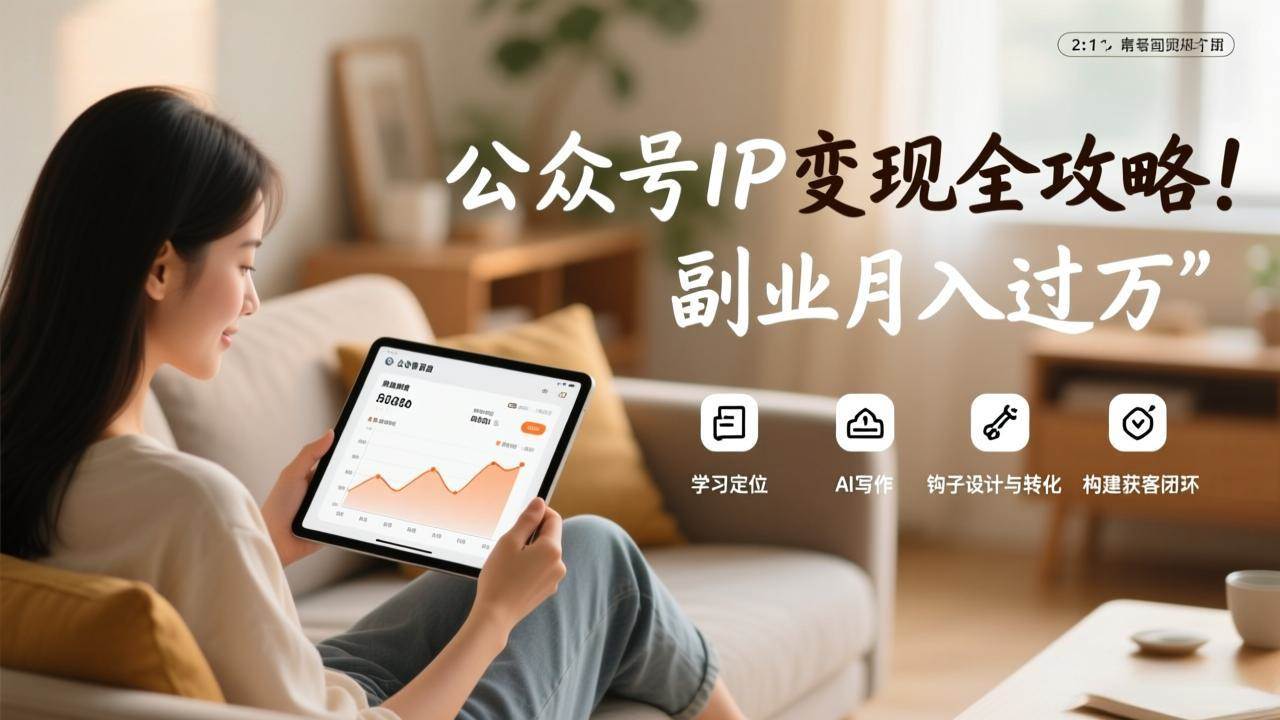 （17275期）公众号IP变现全攻略，学习定位、AI写作、钩子设计与转化，构建获客闭环，副业月入过万-Tox源码网