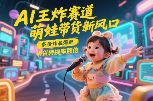 AI王炸赛道,萌娃带货新风口,条条作品爆单,带货转换率翻倍,核心逻辑拆解-Tox源码网