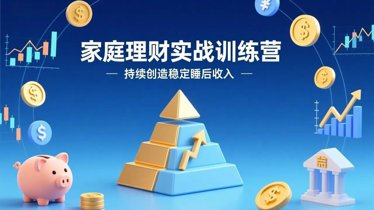 家庭理财实战训练营：从0到1建体系，三阶进阶层层递进，助你持续创造稳定睡后收入-Tox源码网