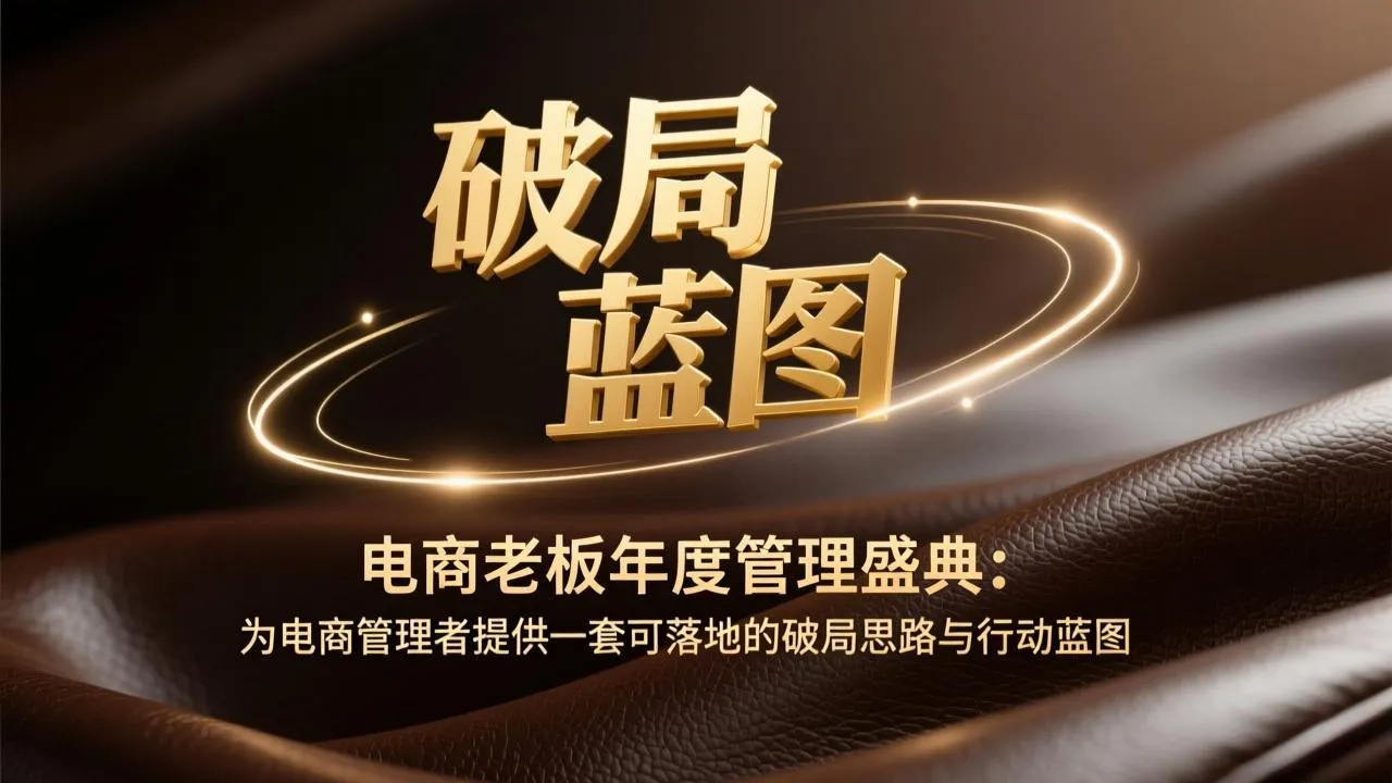 电商老板年度管理盛典:为电商管理者提供一套可落地的破局思路与行动蓝图-Tox源码网