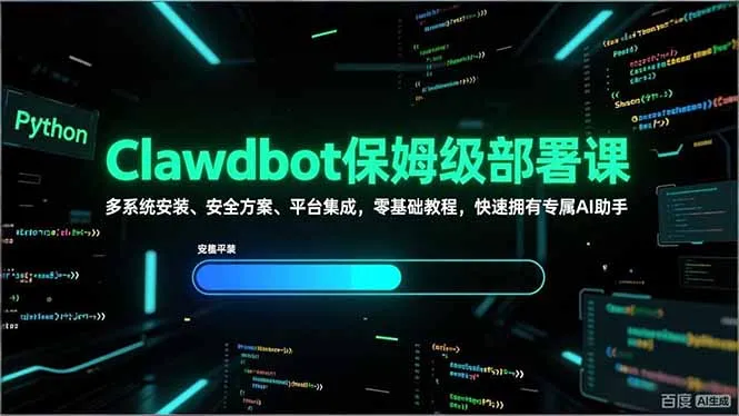 Clawdbot保姆级部署课,多系统安装、安全方案、平台集成,零基础教程,快速拥有专属AI助手-Tox源码网