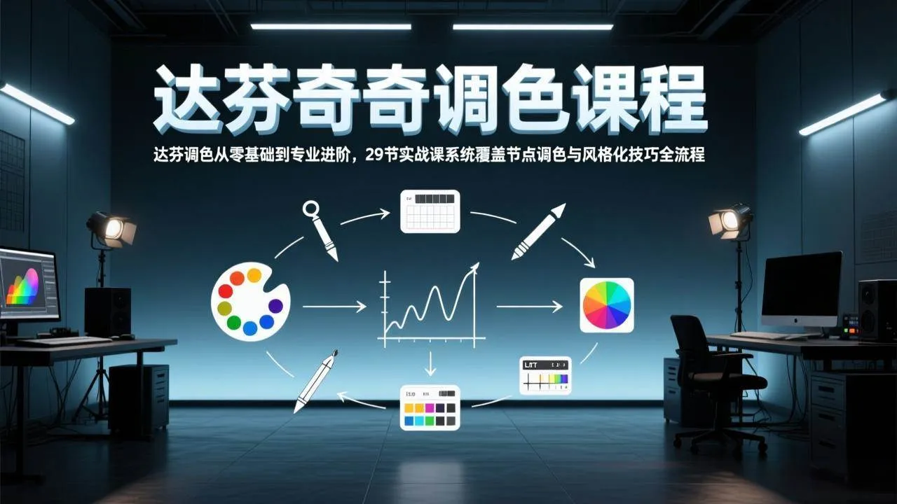 (17484期)达芬奇调色从零基础到专业进阶,29节实战课系统覆盖节点调色与风格化技巧全流程-Tox源码网