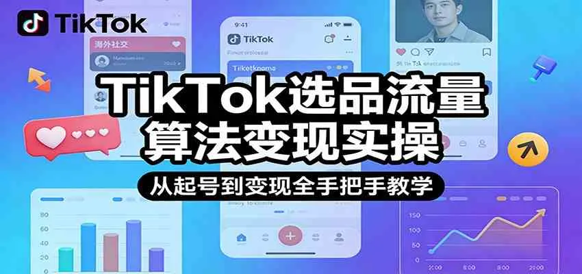 TikTok选品流量算法变现实操，从起号到变现全手把手教学-Tox源码网