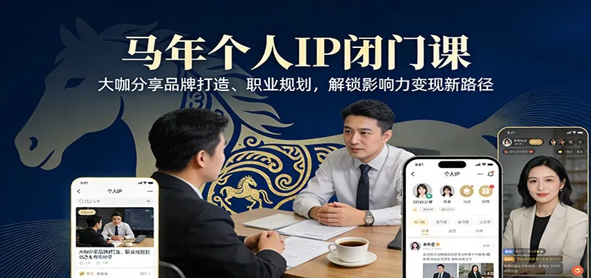 马年个人IP闭门课，大咖分享品牌打造、职业规划，解锁影响力变现新路径-Tox源码网