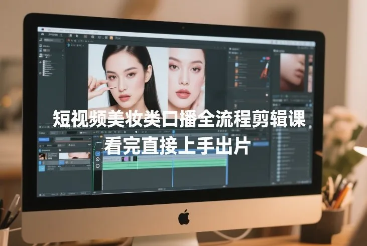 短视频美妆类口播全流程剪辑课,看完直接上手出片-Tox源码网