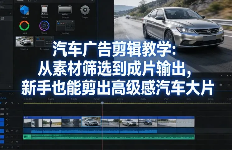 汽车广告剪辑教学:从素材筛选到成片输出,新手也能剪出高级感汽车大片-Tox源码网