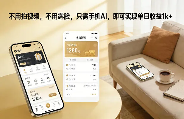 不用拍视频，不用露脸，只需手机AI，即可实现单日收益1k+【揭秘】-Tox源码网