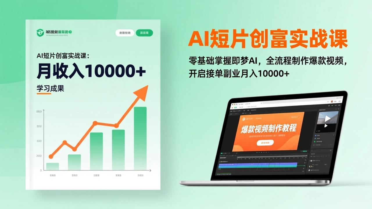 AI短片创富实战课：零基础掌握即梦AI，全流程制作爆款视频，开启接单副业月入10000+(更新-Tox源码网