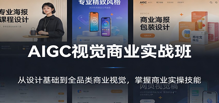 AIGC视觉商业实战班：从设计基础到全品类商业视觉，掌握商业实操技能-Tox源码网