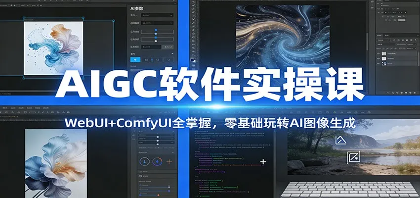 AIGC软件实操课：WebUI+ComfyUI全掌握，零基础玩转AI图像生成-Tox源码网