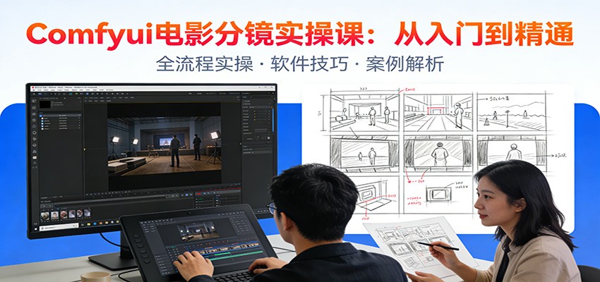 ComfyUI电影分镜实操课：分镜一致性，全流程AI视频制作，零基础也能做专业分镜-Tox源码网