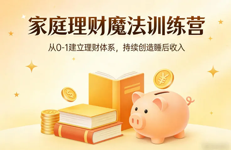 家庭理财魔法训练营，从0-1建立理财体系，持续创造睡后收入-Tox源码网