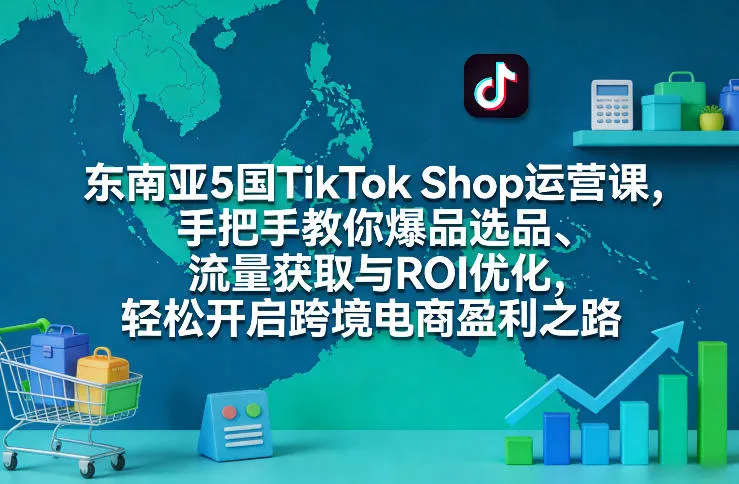 东南亚5国TikTok Shop运营课,手把手教你爆品选品、流量获取与ROI优化,轻松开启跨境电商盈利之路-Tox源码网