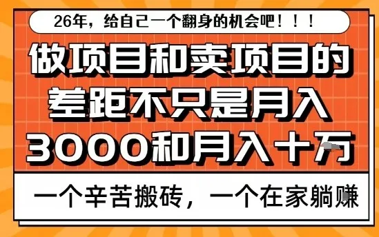 为什么卖项目能轻松月入10个W，而做项目却真正賺不到什么钱？原因竟然是这个！【揭秘】-Tox源码网