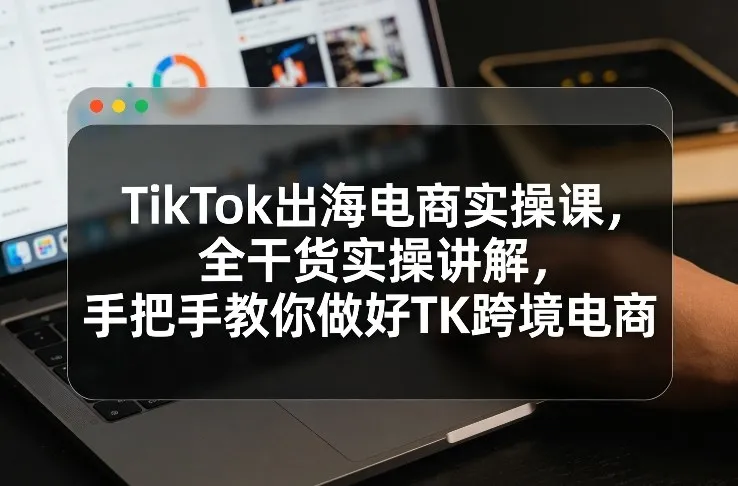 TikTok出海电商实操课,全干货实操讲解,手把手教你做好TK跨境电商-Tox源码网