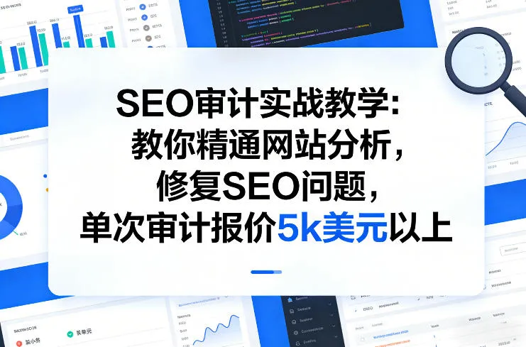 SEO审计实战教学:教你精通网站分析,修复SEO问题,单次审计报价5k美元以上-Tox源码网