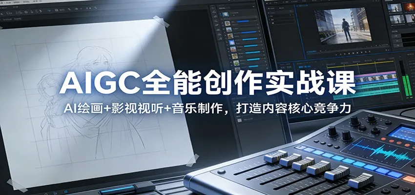 AIGC全能创作实战课：AI绘画+影视视听+音乐制作，打造内容核心竞争力-Tox源码网