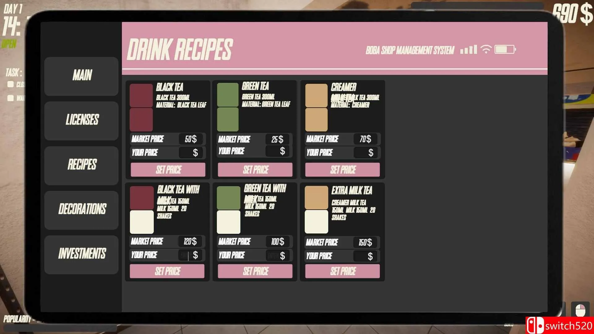 《奶茶店模拟器（Boba Tea Shop Simulator）》官方中文 [中文/繁体/英文/日语]-Tox源码网