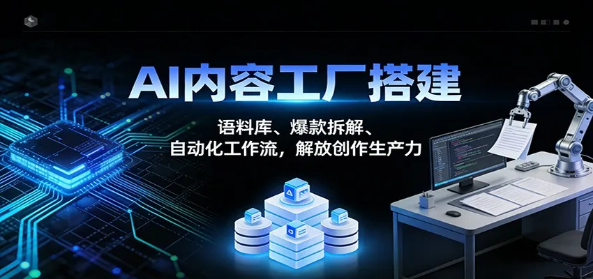 AI内容工厂搭建：语料库、爆款拆解、自动化工作流，解放创作生产力-Tox源码网