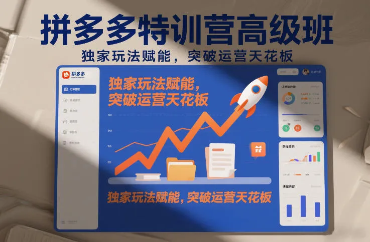 拼多多特训营高阶班，独家玩法赋能，突破运营天花板(更新26年2月)-Tox源码网