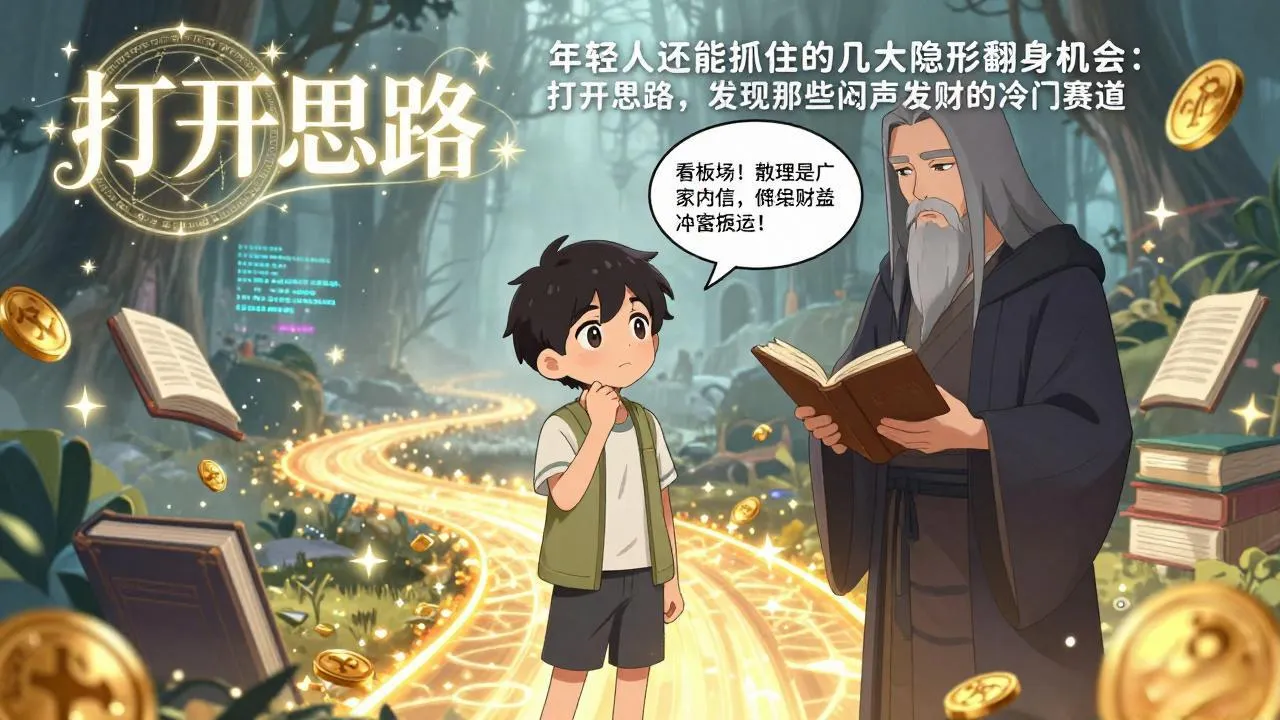 付费文1+2：年轻人还能抓住的几大隐形翻身机会：打开思路，发现那些闷声发财的冷门赛道-Tox源码网