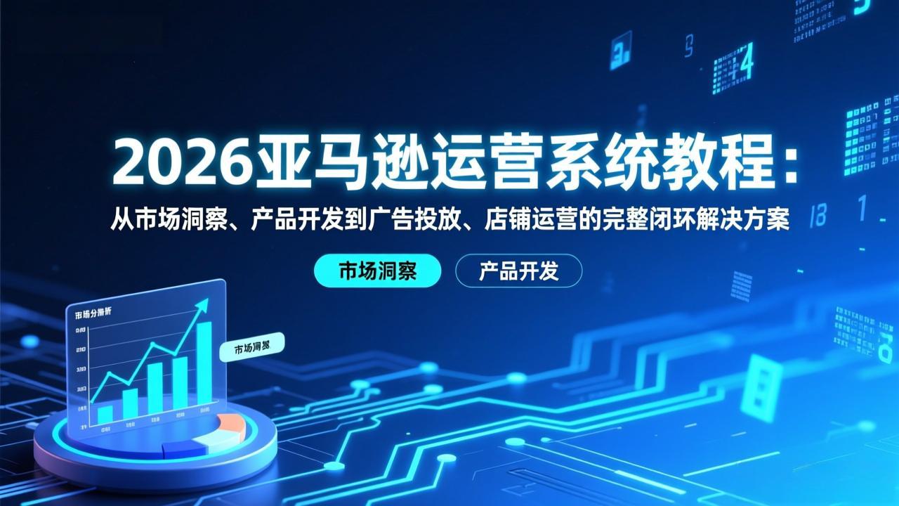 2026亚马逊运营系统教程：从市场洞察、产品开发到广告投放、店铺运营的完整闭环解决方案-Tox源码网