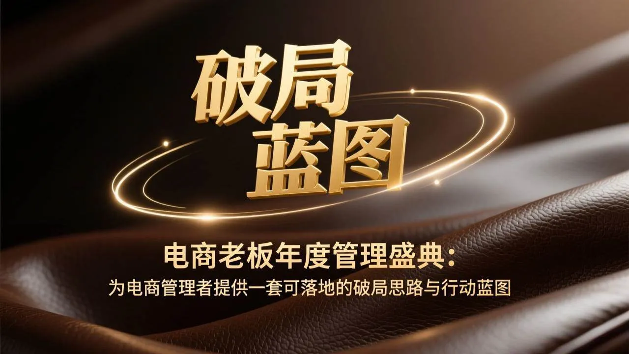 （17374期）电商老板年度管理盛典：为电商管理者提供一套可落地的破局思路与行动蓝图-Tox源码网